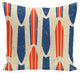 Dean, Geometric Print Outdoor Pillow, Orange, 20"x20"