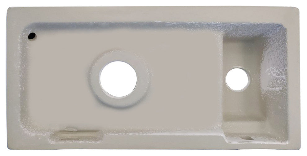 Ceramic Wall Mount Bathroom Sink Small Bathroom White Rectangular Wash Basin