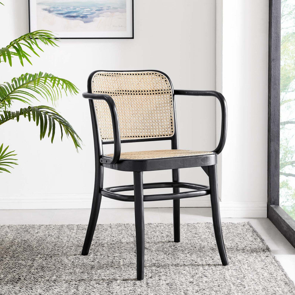 Winona Wood Dining Chair Set of 2, Black