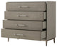 Sonder Living Alice Chest | Emboss Faux Shagreen