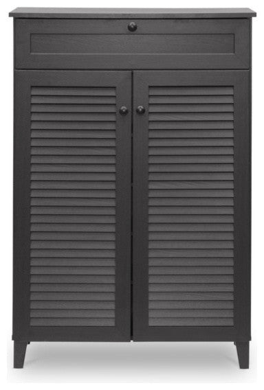 Harding Espresso Shoe-Storage Cabinet