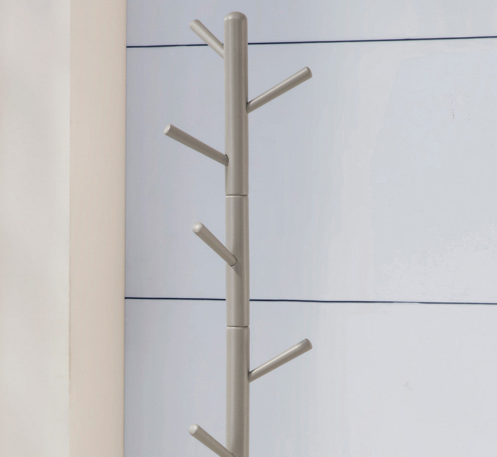 Coat Rack With 6 Hooks, Gray