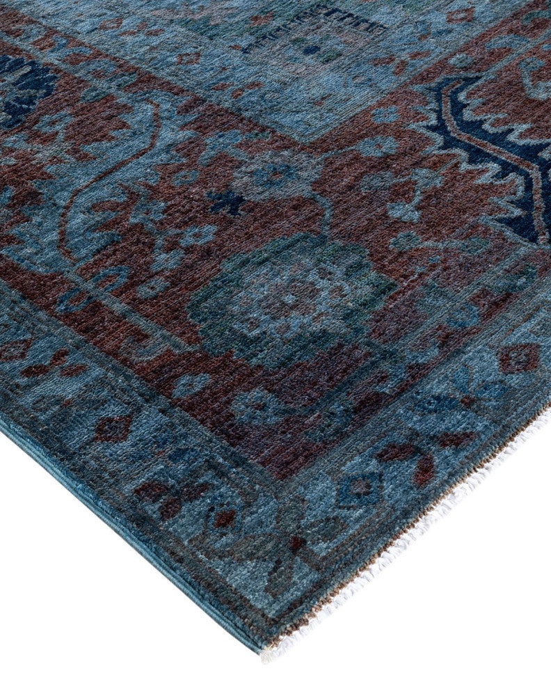 Overdyed, One-of-a-Kind Hand-Knotted Area Rug Gray, 9'0"x11'7"