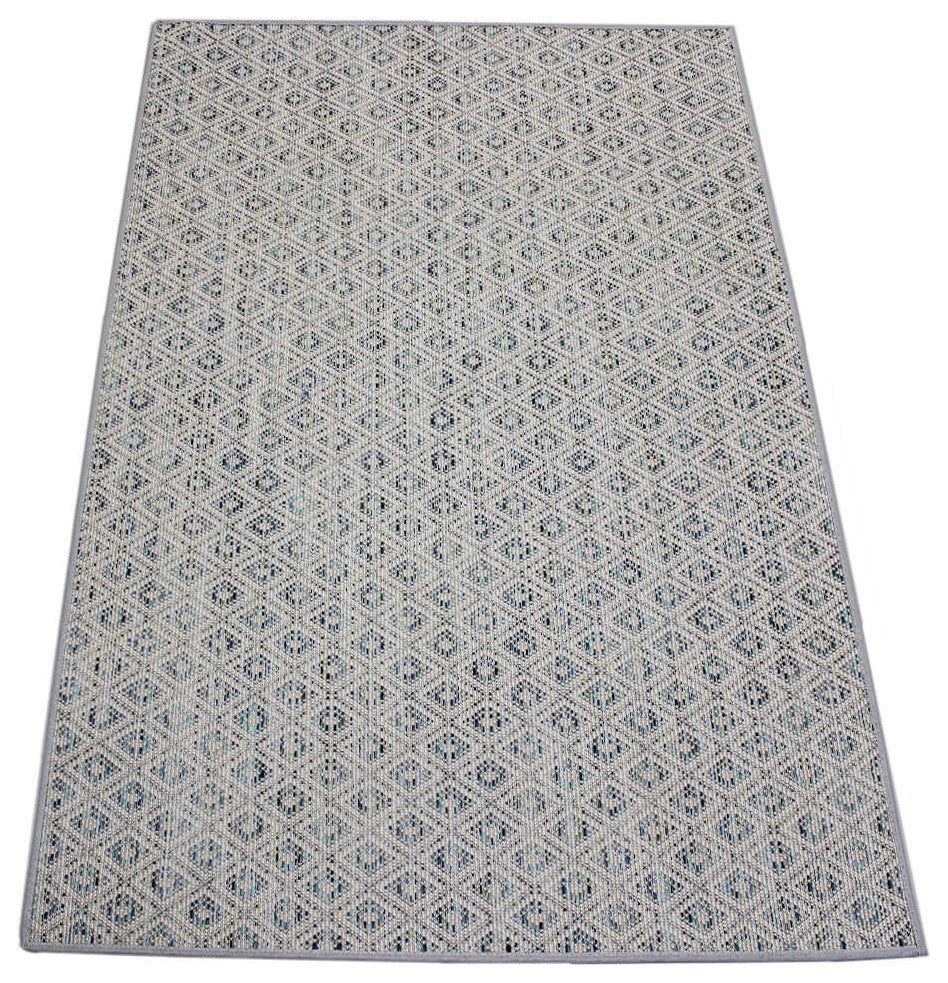 Nevis Area Rug, Indoor/Outdoor, Carpet, Runner, Mat, Harbor Lights Square 7'x7'