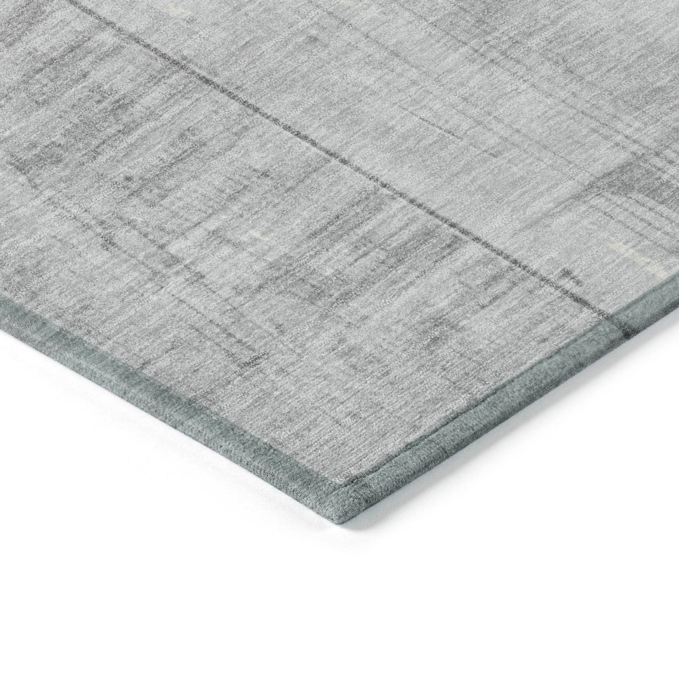 Machine Washable Indoor/Outdoor Chantille ACN1877 Gray 8' x 10' Rug