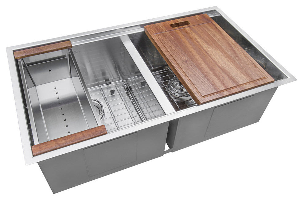 Ruvati RVH8350 Undermount 16 Gauge 33" Kitchen Sink Double Bowl