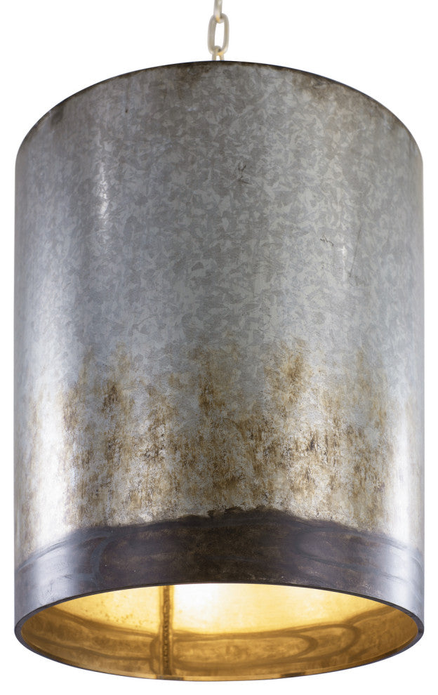 Cannery 3 Light Pendant in Ombre Galvanized