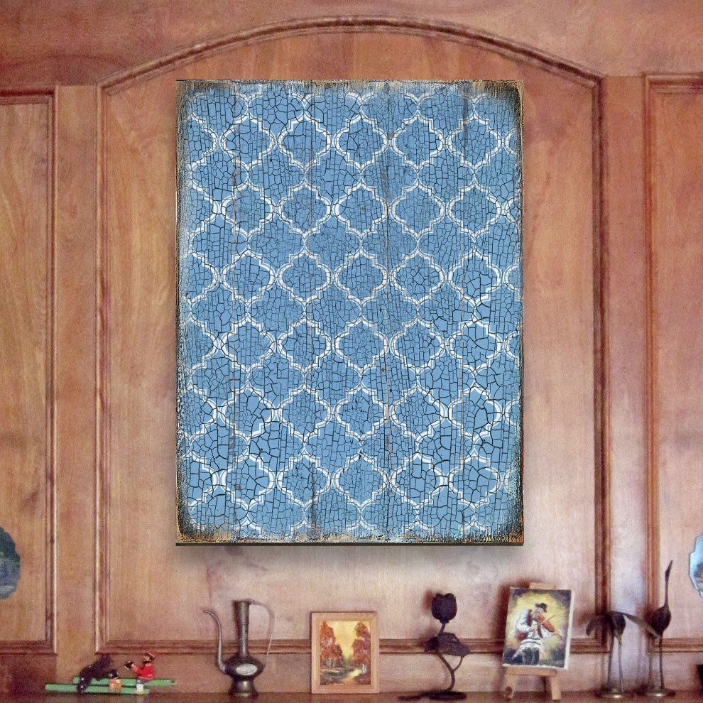 Decorative Pattern Wooden Block, 18"x12"