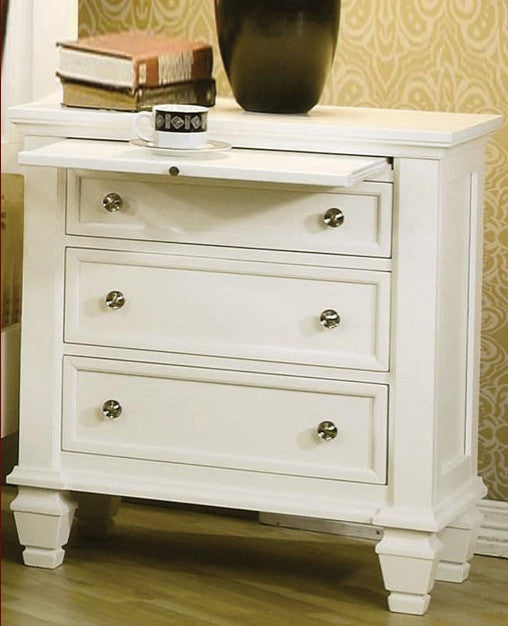 Coaster Sandy Beach Nightstand, White