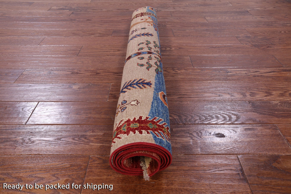 3' 11" X 5' 10" Tribal Persian Gabbeh Handmade Wool Rug - Q12293