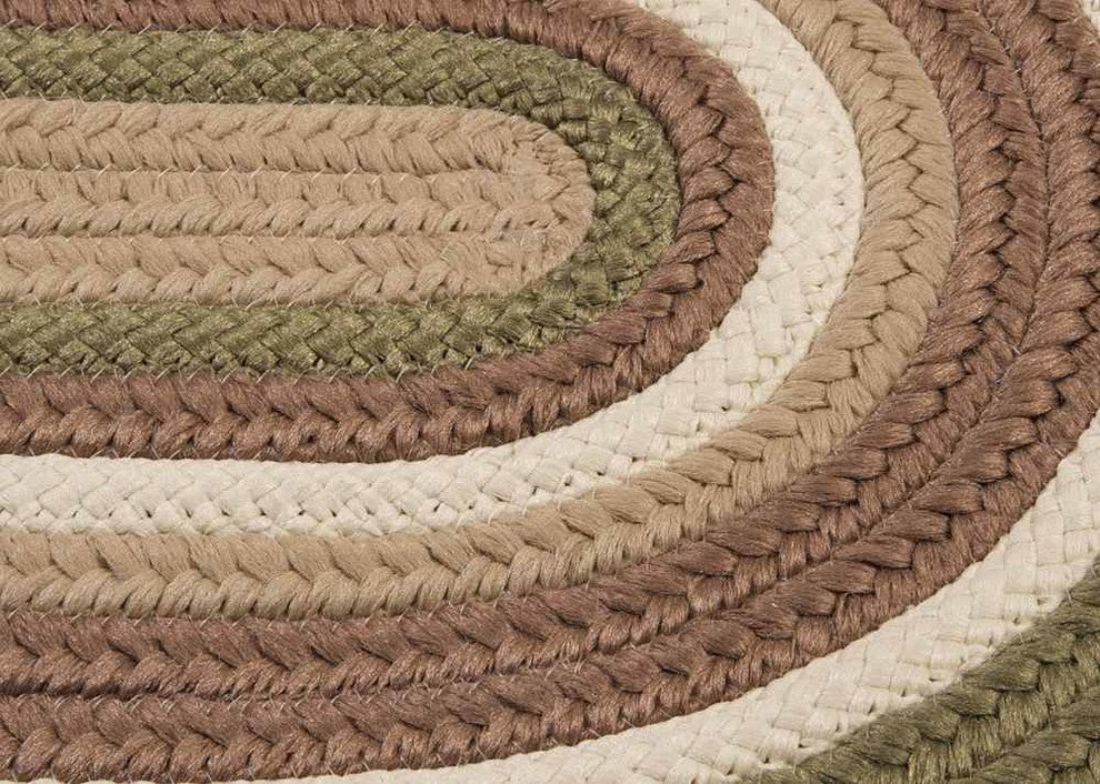 Colonial Mills Brooklyn BN69 Moss Indoor/Outdoor Area Rug, Oval 5'x8'
