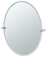 Bleu 32" Frameless Oval Mirror, Chrome