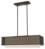 Livex Lighting Bronze 3-Light Linear Chandelier