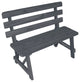 Traditional Cedar Backed Bench, Charcoal Stain, 5 Foot