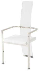 State St. Dining Arm Chair - Clear Acrylic/Off White