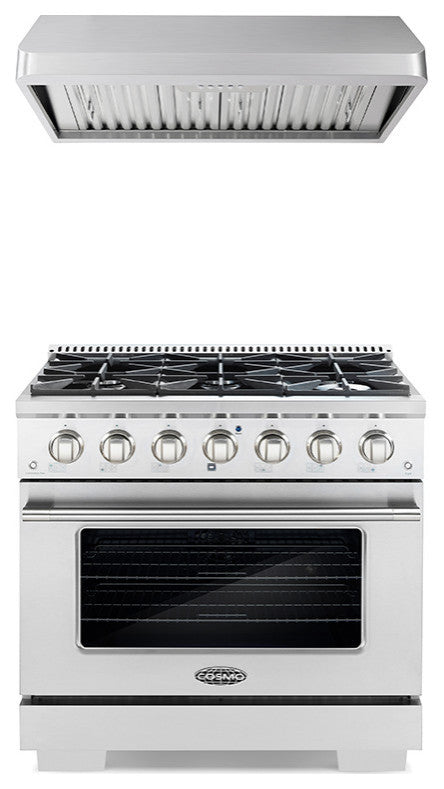 2-Piece Kitchen, 36" Gas Range and 36" Under Cabinet Range Hood