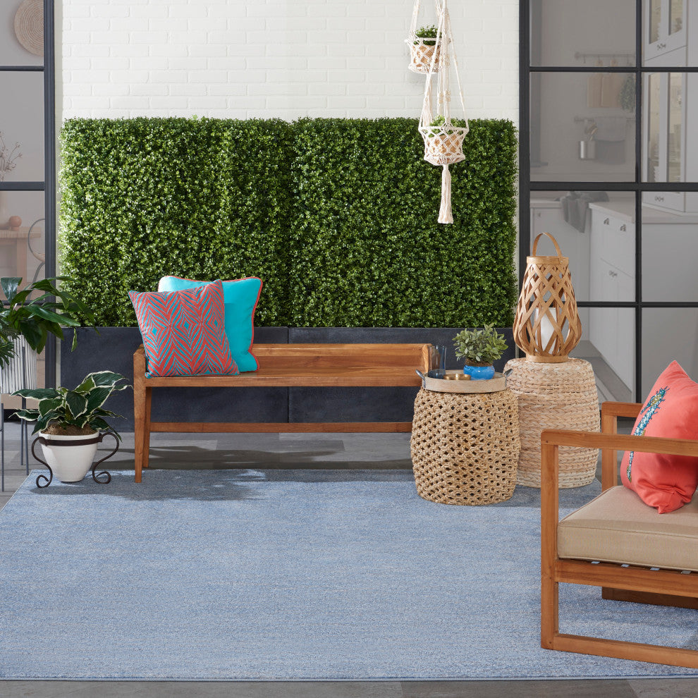 Nourison Essentials 7' x 10' Blue/Grey Outdoor Area Rug