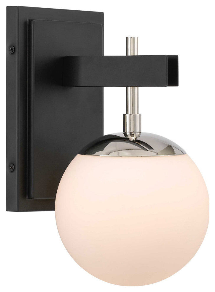 Allie 1-Lt Bath - Black/Polished Nickel