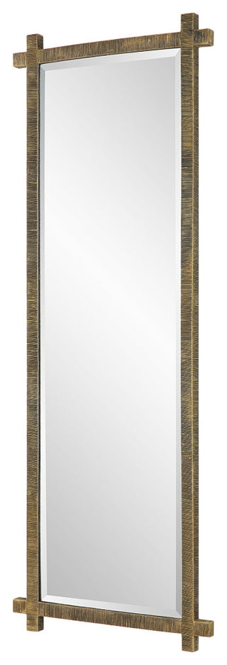 Uttermost 09917 Abanu Ribbed Gold Dressing Mirror