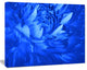 Bright Blue Flower Petals, Floral Canvas Art Print, 40"x30"