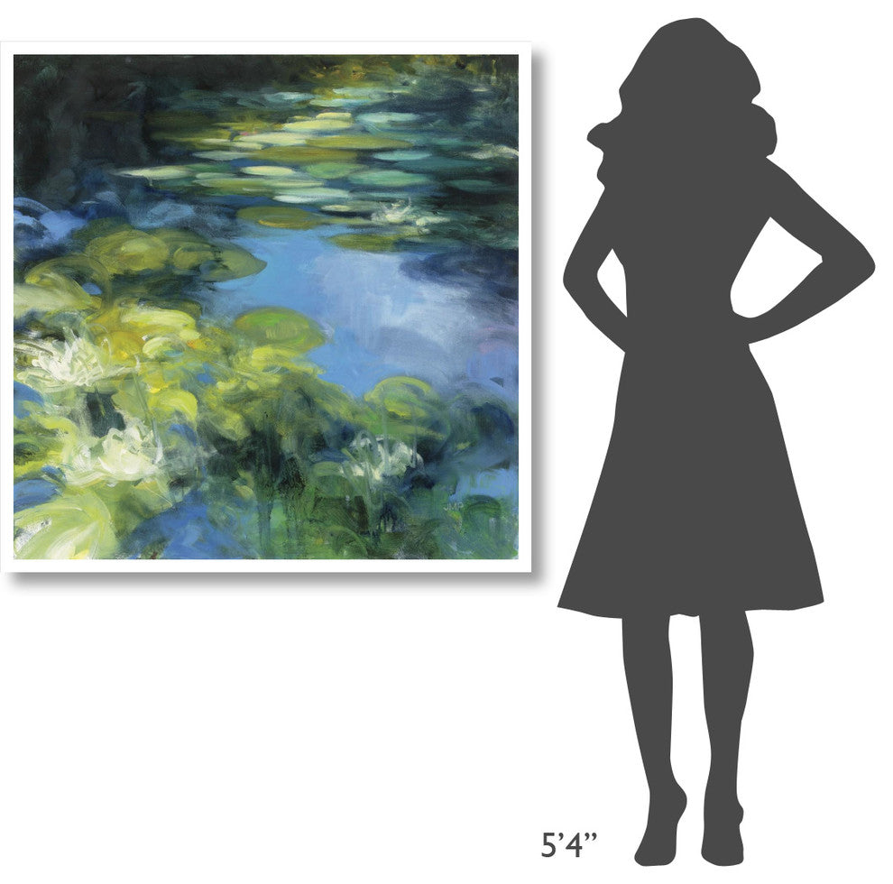 "Water Lilies II" Digital Paper Print by Julia Purinton, 42"x42"