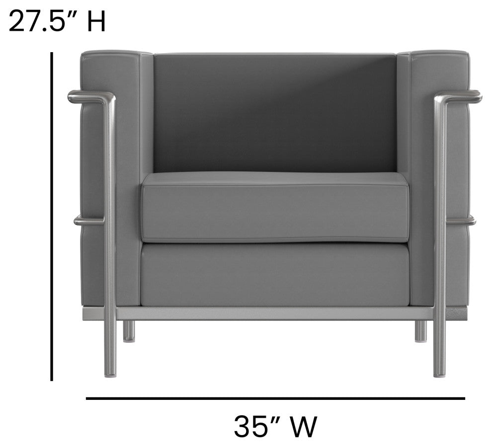 HERCULES Regal Series Reception Set, LeatherSoft, Gray