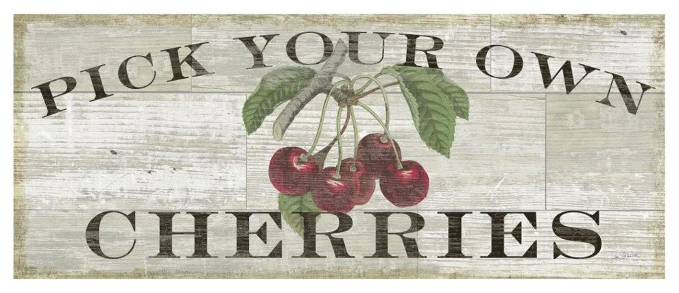 "Farm Fresh Cherries" Digital Paper Print by Sue Schlabach, 42"x18"