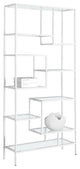 72" White Metal Nine Tier Etagere Bookcase