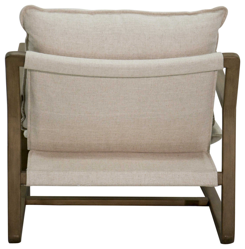 Alana Chair Smoke Grey With natural Linen fabric