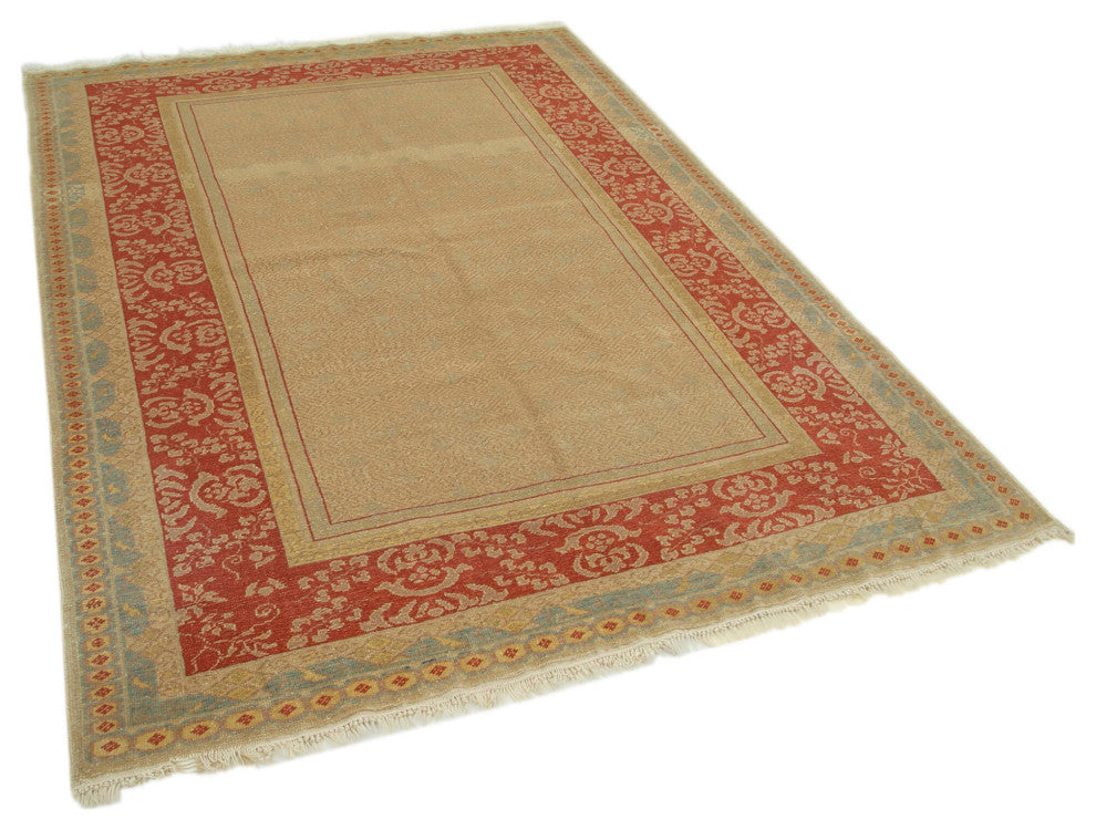 Rug N Carpet - Handwoven Oriental 5' 8" x 8' 4" Wool Oushak Area Rug