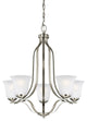 Generation Lighting Lighting 5-Light Chandelier, Brushed Nickel