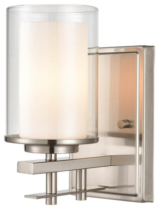 Huderson Collection 1-Light 4.75" Brushed Nickel  Bath Sconce