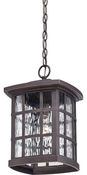 Quoizel SNN1909W One Light Outdoor Hanging Lantern, White Lustre Finish