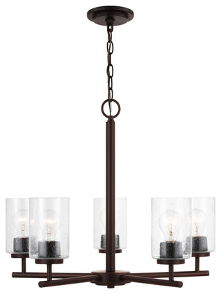 Generation Lighting 31171 Oslo 5 Light 24"W Pillar Candle - Midnight Black