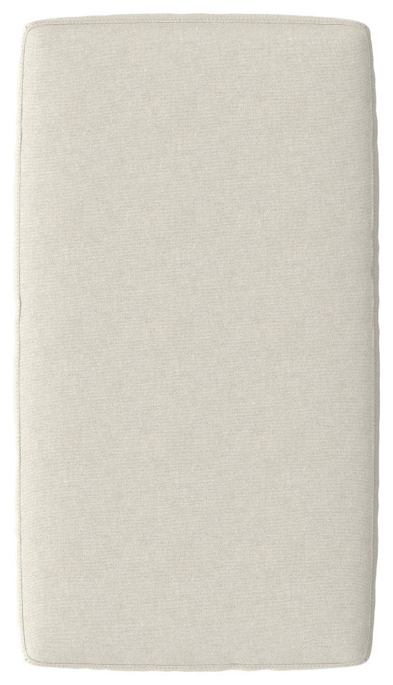 Ava Ottoman in Tightly Woven Performance Fabric , Assembled