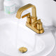Luxier MSC14-T Single-Handle Bathroom Faucet With Drain, Brushed Gold