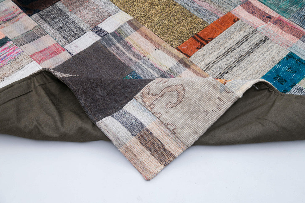 Rug N Carpet - Handmade Turkish 8' 5'' x 11' 6'' Vintage Patchwork Kilim Rug