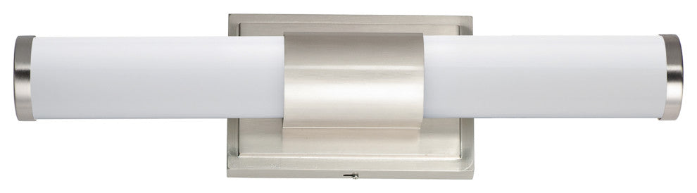 Maxim 52114 Optic 18" Tubular LED Bath Bar - Satin Nickel / White Glass