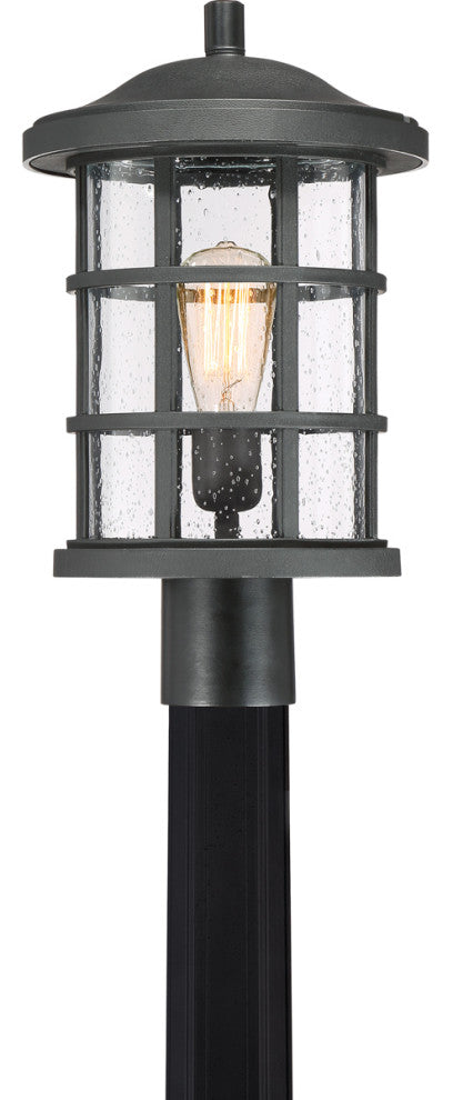 Crusade 1-Light Outdoor Lantern, Earth Black