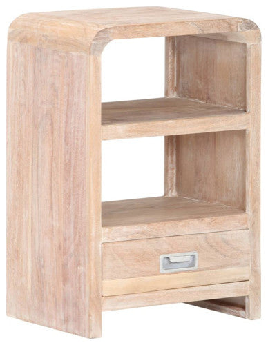 vidaXL Nightstand Storage Cabinet Nightstand with Drawer Solid Wood Acacia