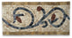 Marble Mosaic Border Bathroom Listello Tile Floral Noce 6x12 Polished, 1 piece