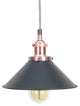 Chevron/Copper/Black Shade Pendant Light