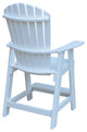 Poly Lumber Adirondack Chair with Arms, White, Counter Height