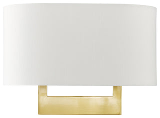 Livex Lighting Wall Sconces 2-Light Satin Brass Medium Sconce
