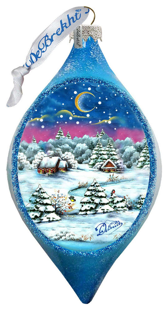 Christmas Night Glass Ornament
