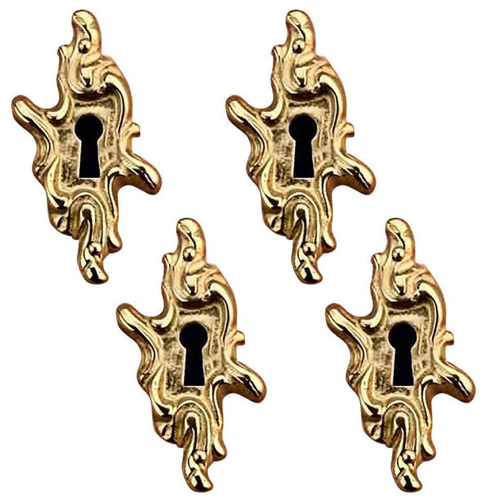 Renovators Supply 4Pcs Escutcheon Keyhole Cover Plate for Cabinet and Drawers