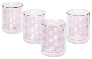 Waves Blush Water Glass, Set of 4