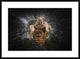 "Tiger Splash" Framed Digital Print by Win Leslee, 38"x28"