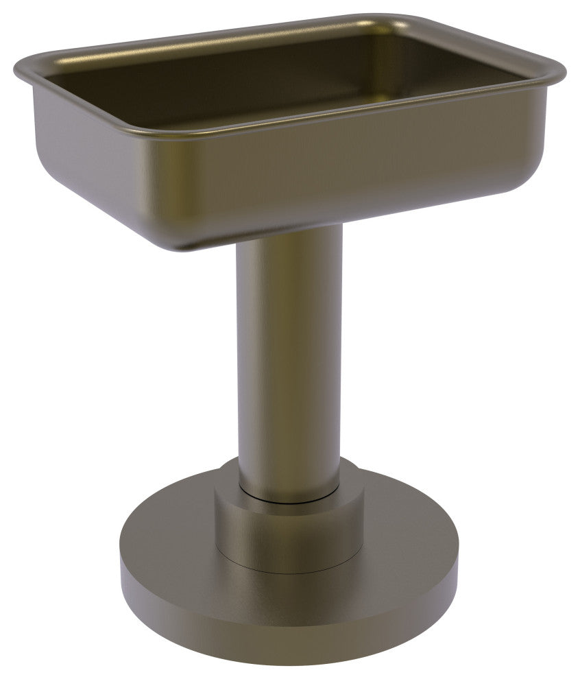 Vanity Top Soap Dish, Antique Brass