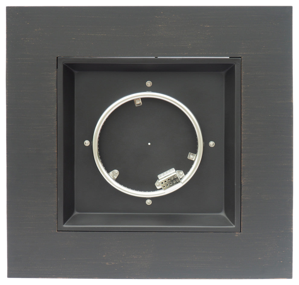 Jairo Outdoor 33" Square Fire Pit, Brushed Brown